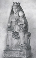 Maestro DELLA LOGGIA DEGLI OSII, Madonna con bambino, XIV sec. - prima del restauro