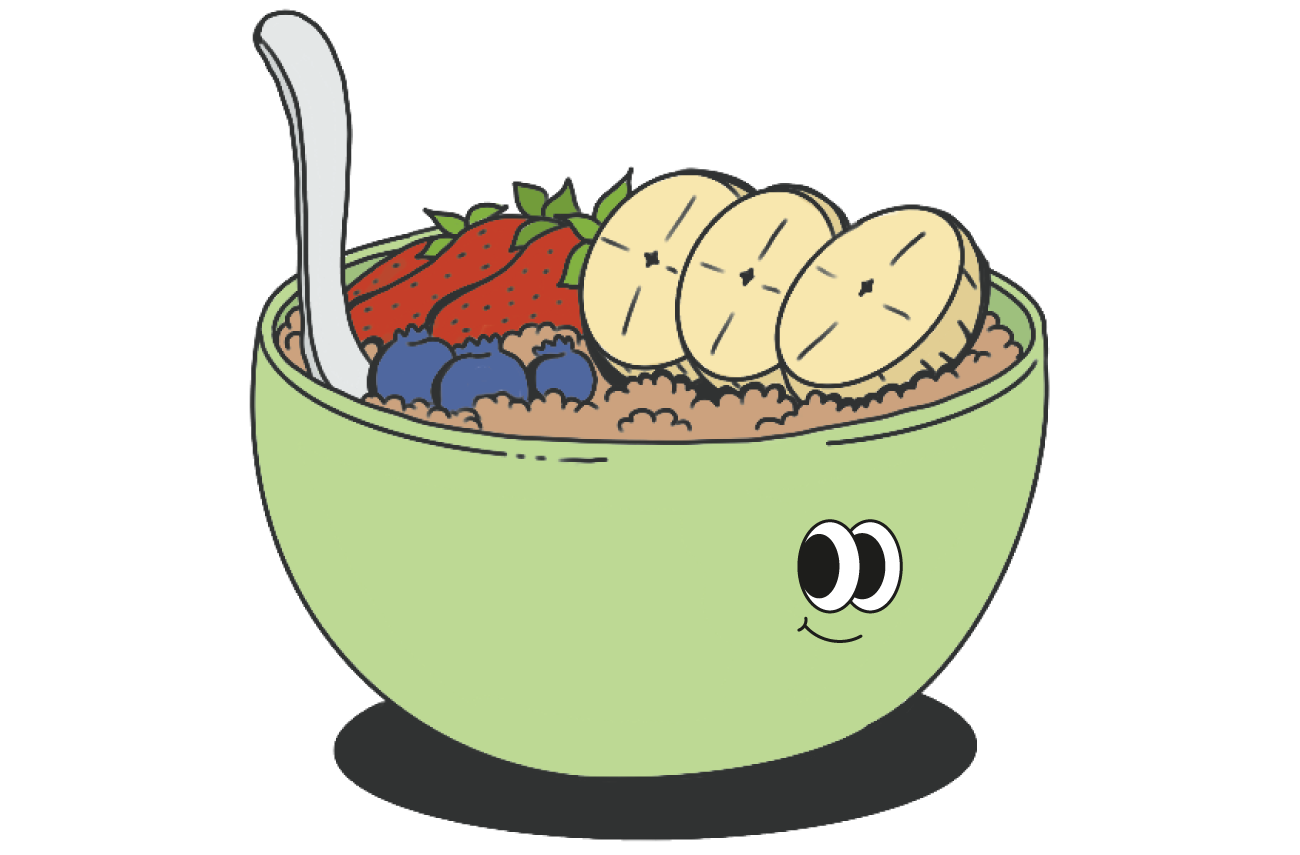 Illustrazione della ricetta 'Porridge di fiocchi d’avena e frutta fresca'