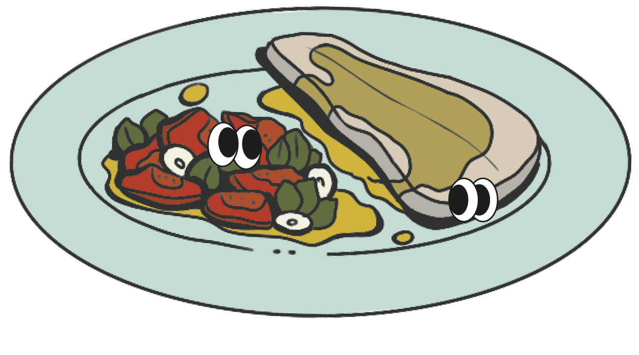 Illustrazione della ricetta 'Orata al forno con pomodorini, olive e aglio'