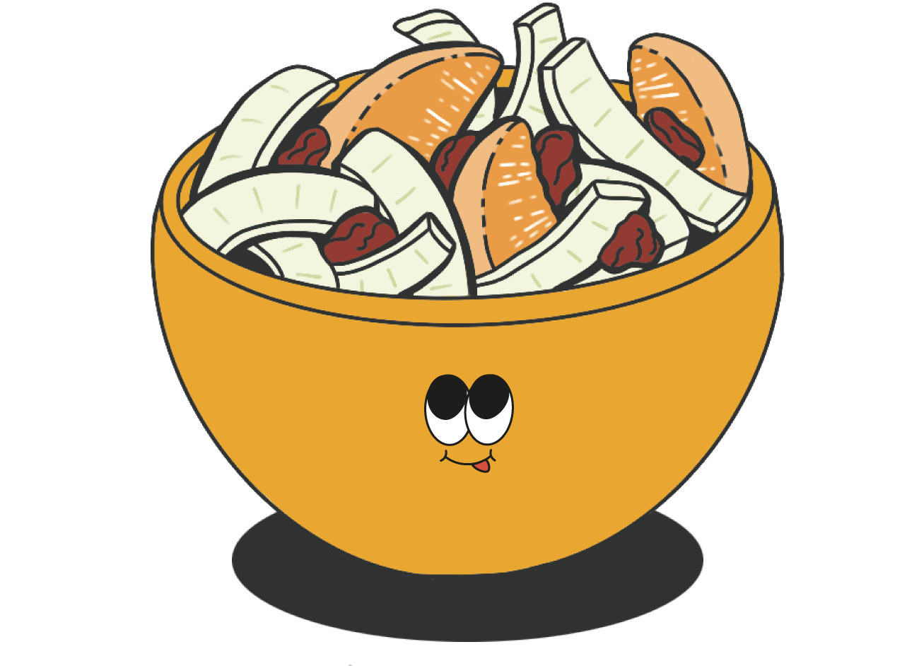 Illustrazione della ricetta 'Insalata di arance, finocchi e uvetta'